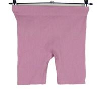 Dámské světlerůžové žebrované elastické kraťasy Primark 
