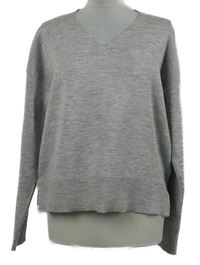 Dámský šedý třpytivý svetr s véčkovým výstřihem George 