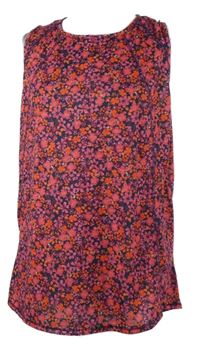 Dámský růžovo-modrý kytičkovaný top Next 