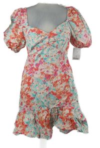 Dámské růžovo-modré vzorované plátěné šaty Skinny Dip