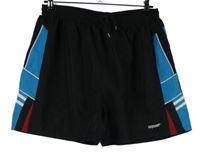 Pánské černo-modro-červené sportovní kraťasy s pruhy 
