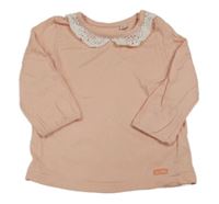 Světlerůžové triko s krajkou Tom Tailor