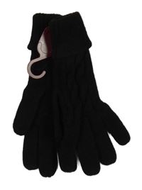 Nové - Černé vzorované pletené rukavice M&S