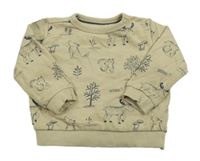 Béžová mikina se zvířátky C&A