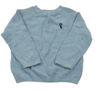 Světlemodrý svetr s výšivkou Next