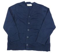 Tmavomodrý propínací svetr H&M