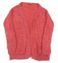 Růžový chlupatý svetrový cardigan Y.F.K.