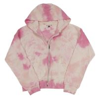 Světlerůžová oversize propínací mikina s kapucí F&F