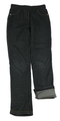 Tmavomodré zateplené tregíny riflového vzhledu Topolino