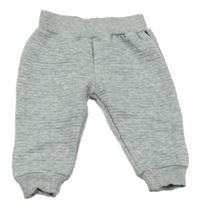 Světlešedé žebrované tepláky 