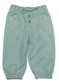 Světlemodré tepláky s kytičkami Ergee