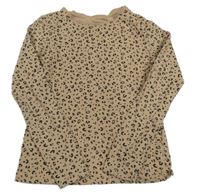Béžové triko s leopardím vzorem H&M