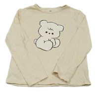 Smetanové triko se zvířátkem H&M
