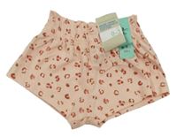 Nové - světlerůžové vzorované kraťasy Primark