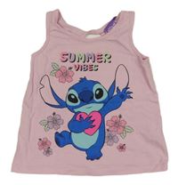 Růžový top Stitch Disney