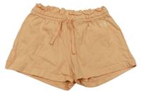 Lososové bavlněné paper bag kraťasy s motýlem zn. Lupilu