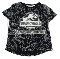 Černé tričko s dinosaury - Jurský svět