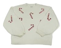 Smetanový svetr s hůlkami F&F