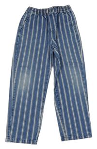 Modro-bílé pruhované rifle Zara