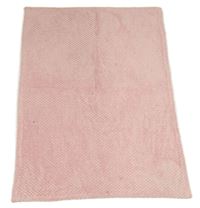 Růžová vzorovaná plyšová deka