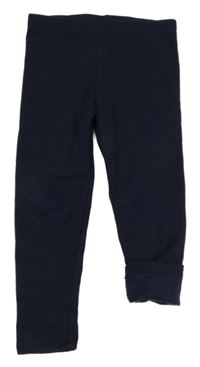 Tmavomodré zateplené legíny s hvězdami Next