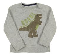 Šedá mikina s dinosaurem Mothercare