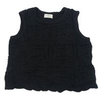 Černá pletená crop vesta F&F