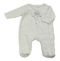 Bílý sametový overal s mrakem C&A