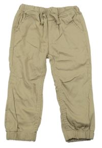 Béžové plátěné cuff cargo kalhoty Lc waikiki