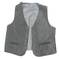 Šedá melírovaná společenská vesta