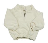 Smetanová vzorovaná mikina 