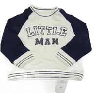 Nové - Bílo-tmavomodrá mikina s nápisem Nutmeg