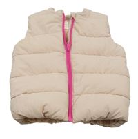 Světlerůžová šusťáková zateplená vesta Ergee
