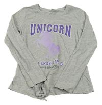 Šedé triko s nápisem Y.F.K.