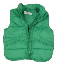 Zelená šusťáková prošívaná zateplená vesta H&M