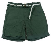 Khaki plátěné kraťasy s páskem Little Kids 