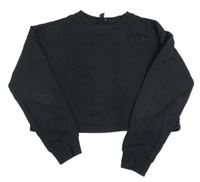 Černá crop mikina New Look