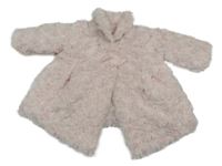 Světlerůžový kožešinový zateplený kabát Mayoral