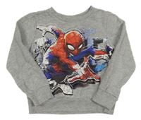 Šedá melírovaná mikina se Spider-manem Marvel