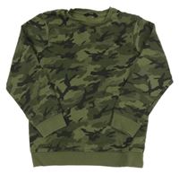 Khaki-černá army mikina George 