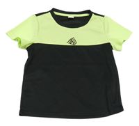 Černo-limetkové sportovní tričko Shein 