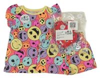 Nové - 2set - Oranžové pyžamo se smajlíky + srdíčka Dunnes