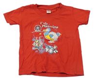 Červené tričko s potiskem 