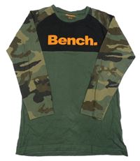 Khaki-army triko s logem Bench