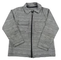 Černo-bílá kostkovaná košilová bunda Matalan