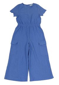 Modrofialový vzorovaný cargo kalhotový culottes overal PRIMARK