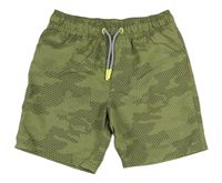 Khaki-černé army plážové kraťasy M&S