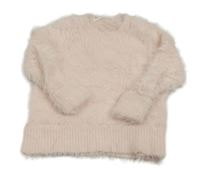 Světlerůžový chlupatý svetr H&M