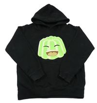 Černá mikina se želé a kapsou a kapucí AWDis