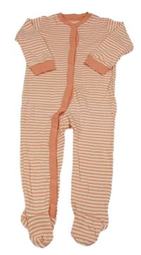 Lososovo-bílý pruhovaný overal lupilu